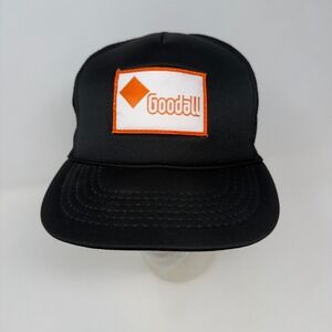 Goodall Black Mesh Trucker Hat Snapback Adjustable Orange Diamond Logo OSFM